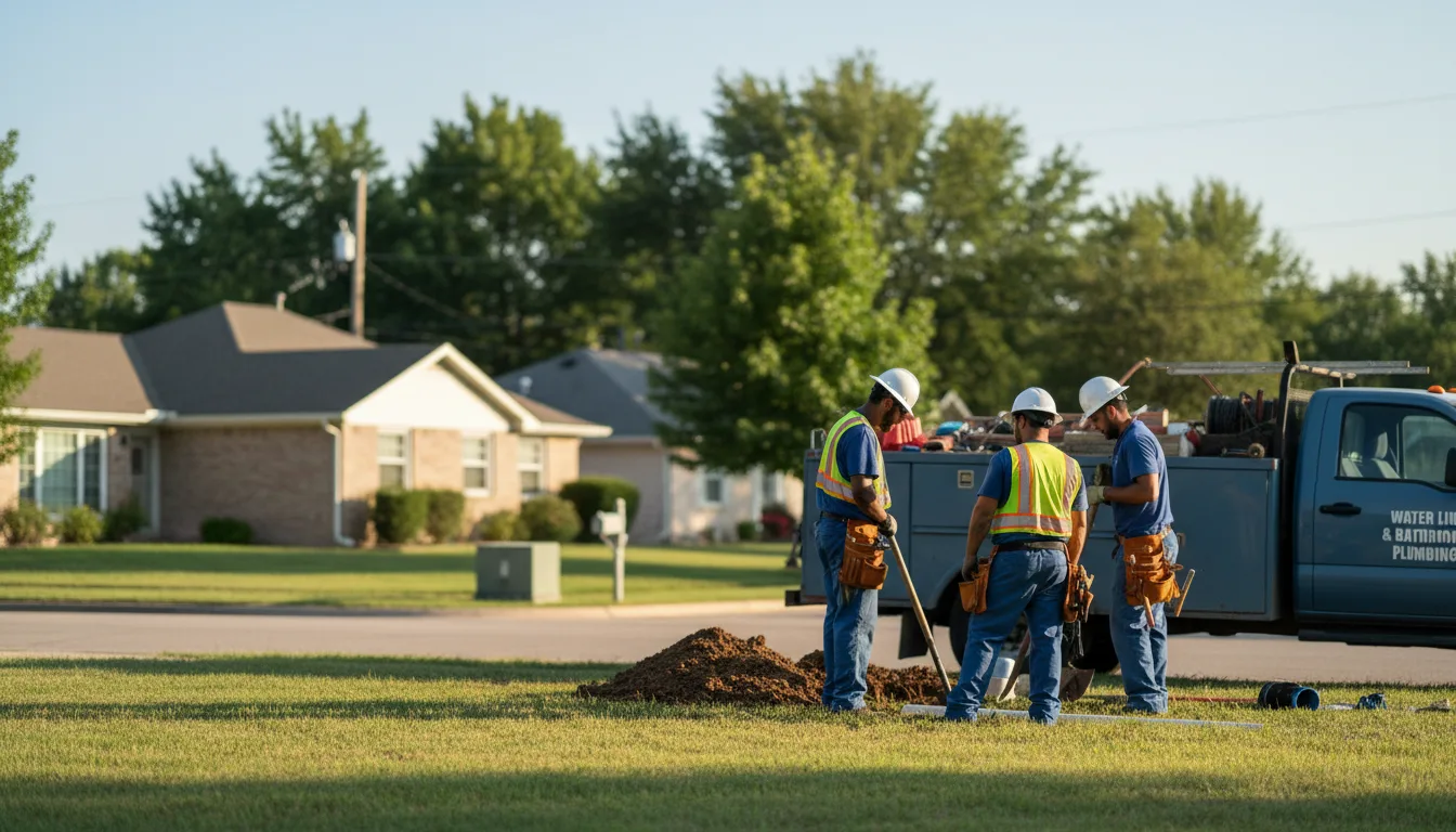 Residential water line and bathroom plumbing service in Newark, DE